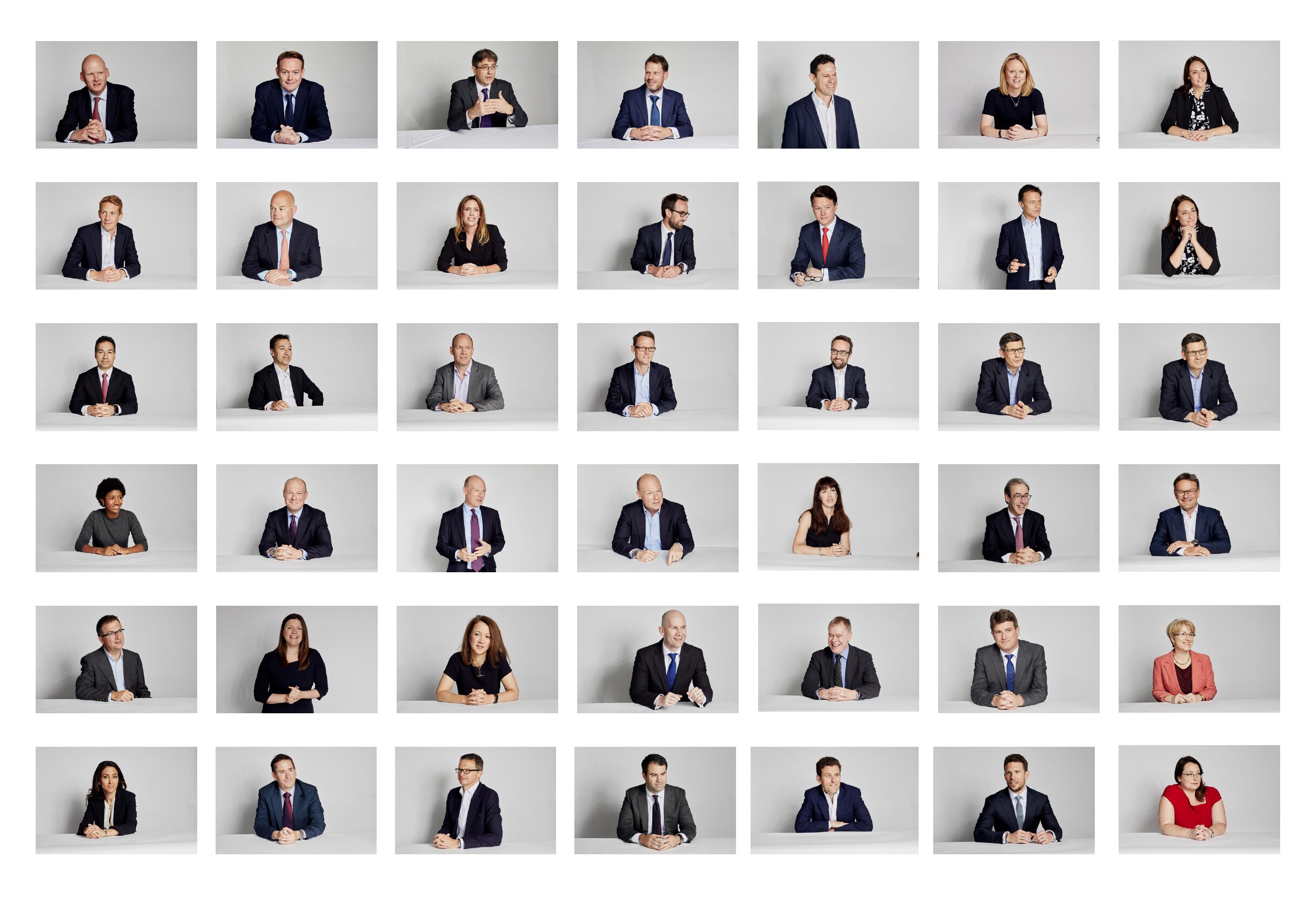 Grid of consistent A&O portraits